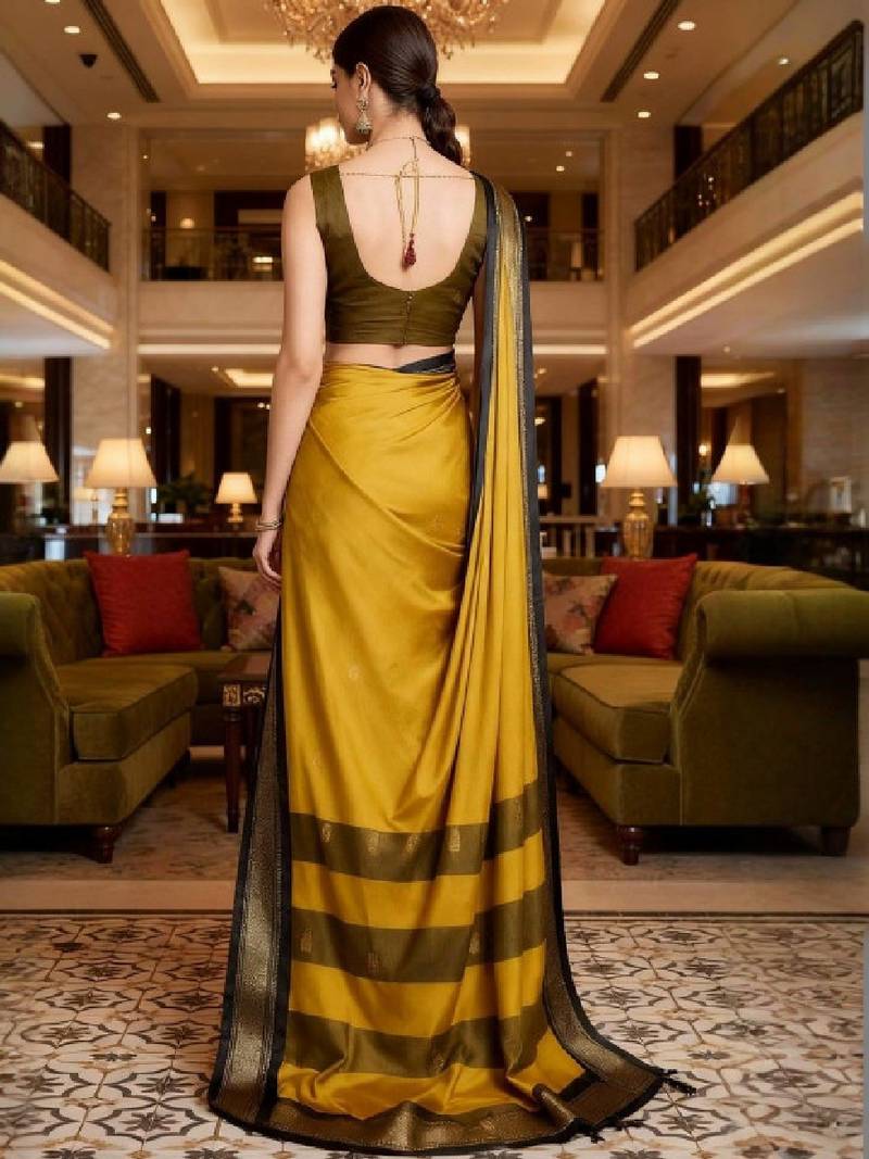 Woven design silk cotton kanjeevaram saree