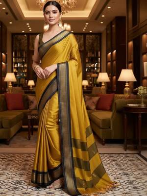 Woven design silk cotton kanjeevaram saree 1