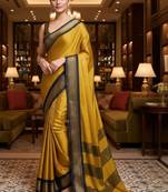 Woven design silk cotton kanjeevaram saree