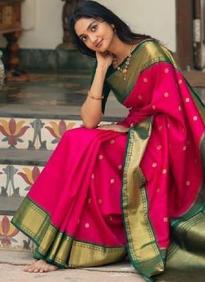 Woven designed zari kanjeevaram saree 1