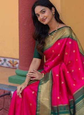 Woven designed zari kanjeevaram saree 2