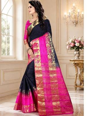 Blue art silk kanjeevaram sarees 1