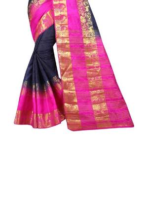 Blue art silk kanjeevaram sarees 3