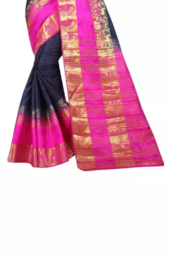 Blue art silk kanjeevaram sarees