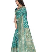 Woven design zari silk blend kanjeevaram saree