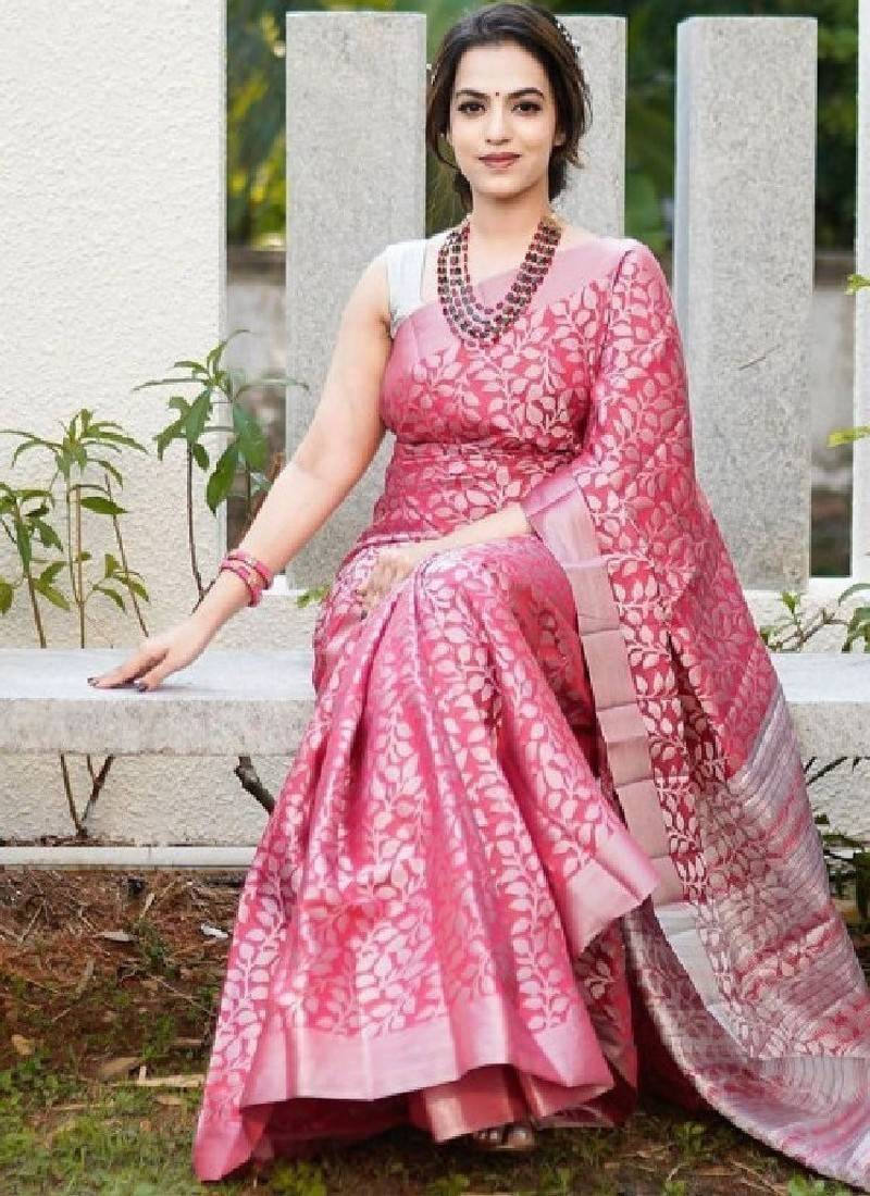 Ethnic motif zari woven kanjeevaram saree