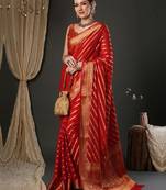 Woven design zari pure georgette kanjeevaram saree