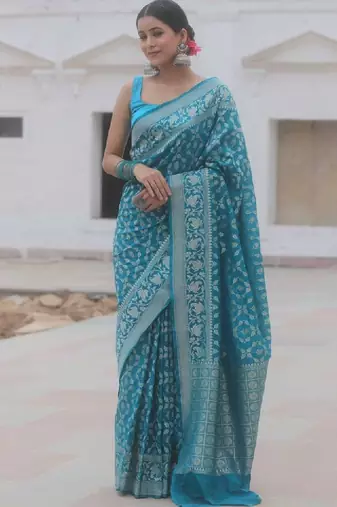 Woven design zari art silk kanjeevaram saree