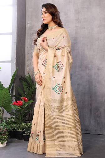 Floral zari kanjeevaram saree