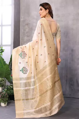 Floral zari kanjeevaram saree