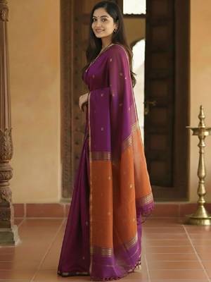 Woven design zari kanjeevaram saree 1