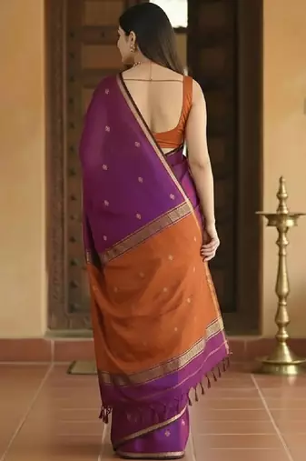 Woven design zari kanjeevaram saree