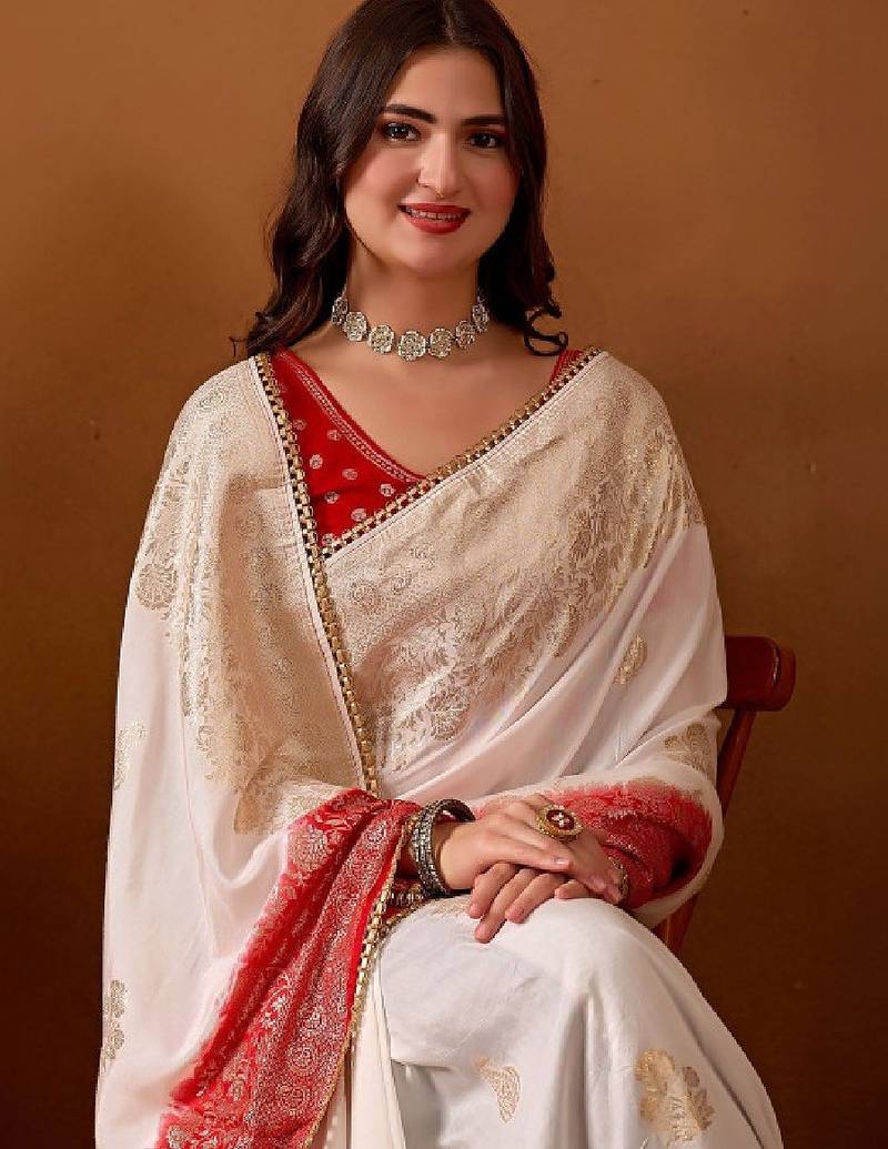 Woven design zari silk blend kanjeevaram saree