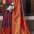 Ethnic motifs woven design zari traditional banarasi saree