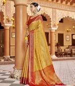 Woven design zari kanjeevaram saree