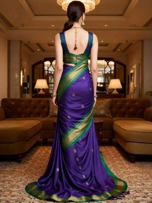 Woven design zari art silk handloom kanjeevaram saree 2