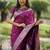 Ethnic motifs zari silk blend heavy work kanjeevaram saree