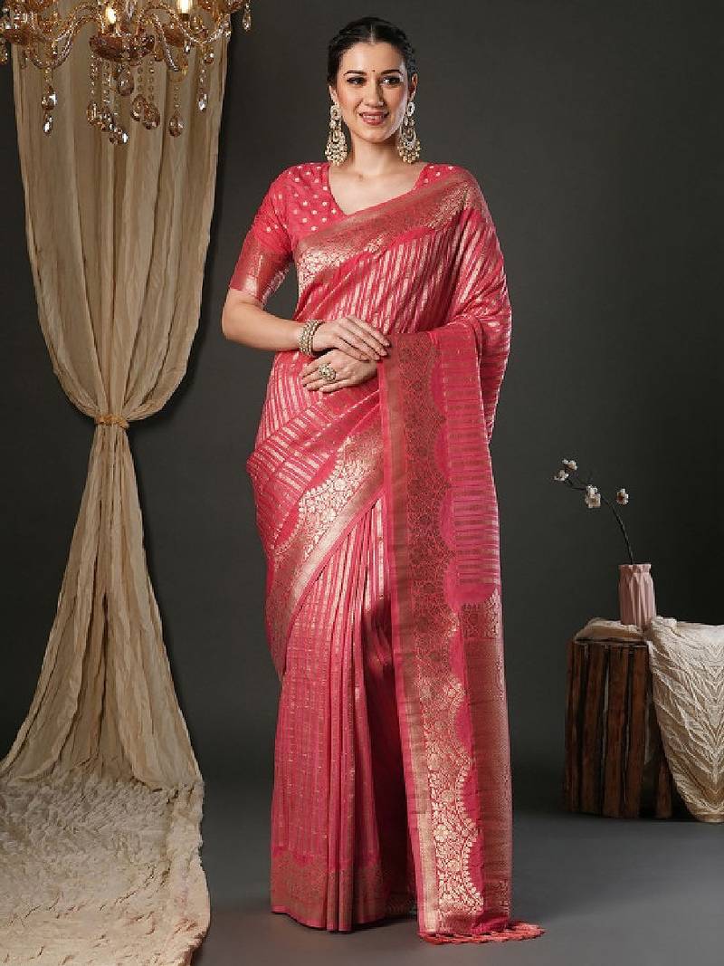 Woven design zari kanjeevaram saree