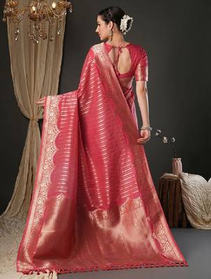 Woven design zari kanjeevaram saree 3