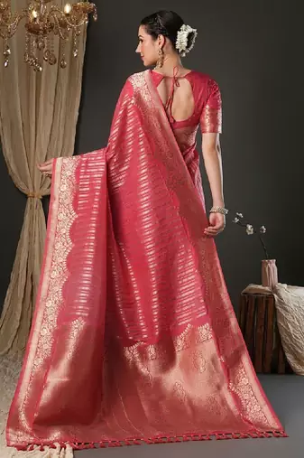 Woven design zari kanjeevaram saree