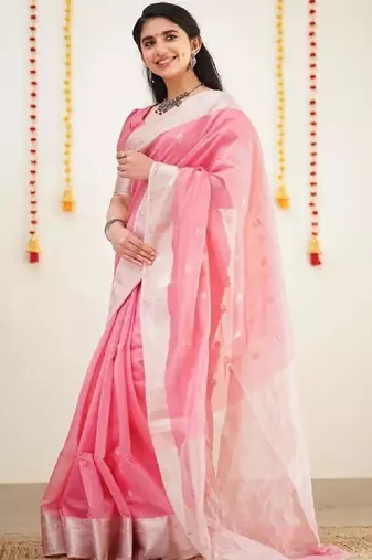 Woven design zari kanjeevaram saree