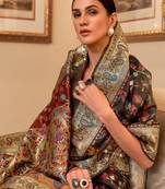 Floral zari kanjeevaram saree