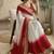 White Embroidery Sequin Coding Lace Work Georgette Saree