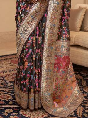 Floral zari kanjeevaram saree 2