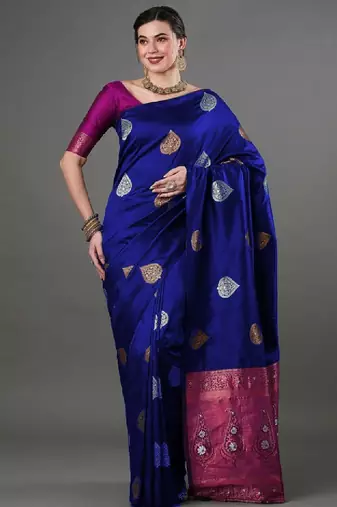 Ethnic woven design zari kanjeevaram saree