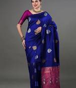 Ethnic woven design zari kanjeevaram saree
