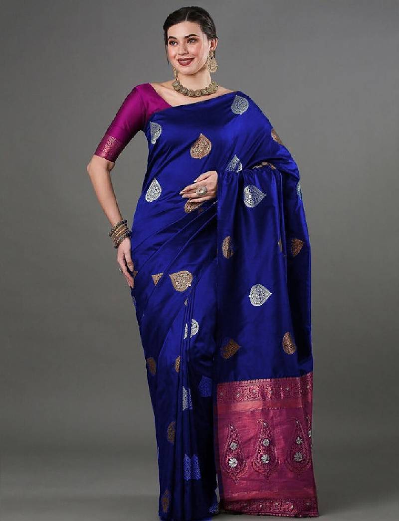 Ethnic woven design zari kanjeevaram saree