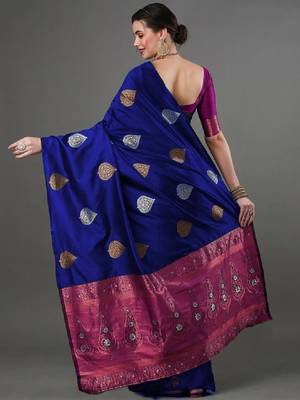 Ethnic woven design zari kanjeevaram saree 2