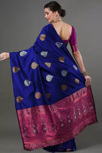 Ethnic woven design zari kanjeevaram saree