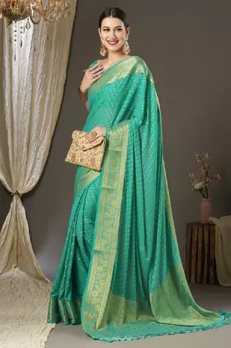 Ethnic motifs woven designed zari kanjeevaram sarees