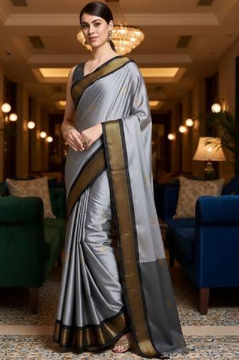 Woven design zari art silk handloom kanjeevaram saree