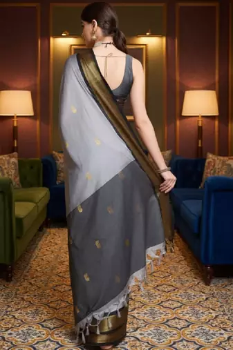 Woven design zari art silk handloom kanjeevaram saree