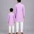 Pastel purple kurta pyjama with attached jacket father son combo set