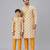 Durga ji printed kurta payjama father son combo set