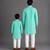 Anchor thread embroidered blue kurta father son combo set