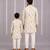 Off white floral hand paint printed kurta father son combo set