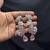 Pink Crystal Bridal Necklace Earrings Set, Floral Indian Wedding Jewelry