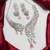 Pink Crystal Bridal Necklace Earrings Set, Floral Indian Wedding Jewelry