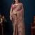 Ethnic motifs sequinned heavy work kanjeevaram saree