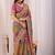Paisley embroidered heavy work kanjeevaram saree