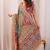 Paisley embroidered heavy work kanjeevaram saree