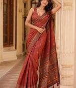 Paisley art silk kanjeevaram saree