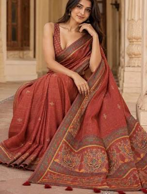 Paisley art silk kanjeevaram saree 2