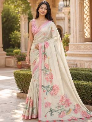 Floral art silk kanjeevaram saree 1