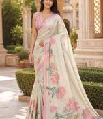 Floral art silk kanjeevaram saree