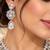 Crystal Statement Necklace Earrings Set, Bridal Choker Jewelry